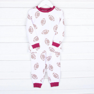 GLP0793 toddler girl clothes football girl winter pajamas set