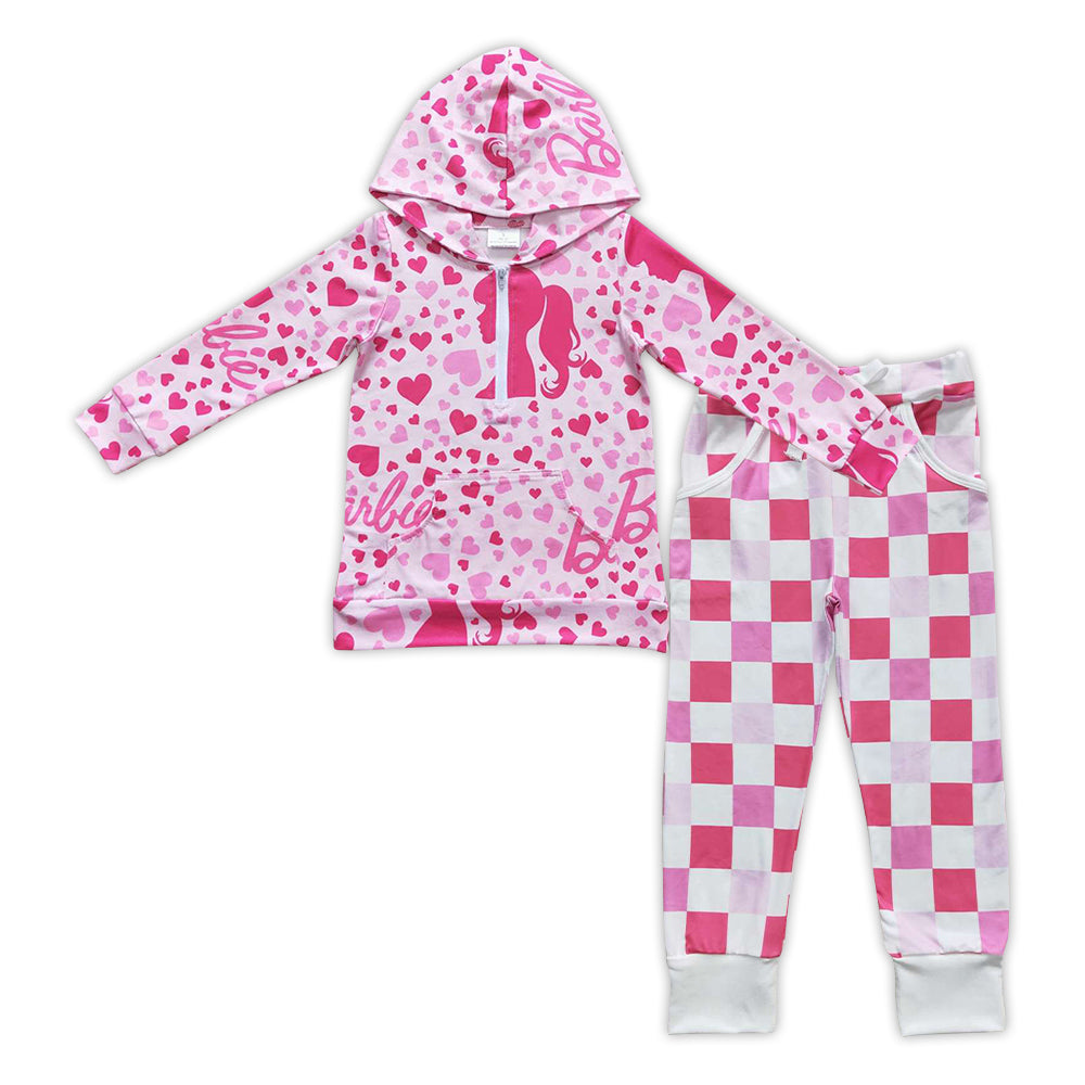 GLP0879 toddler girl clothes pink girl winter outfit