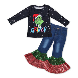 GLP1009 Toddler girl clothes girl christmas outfit