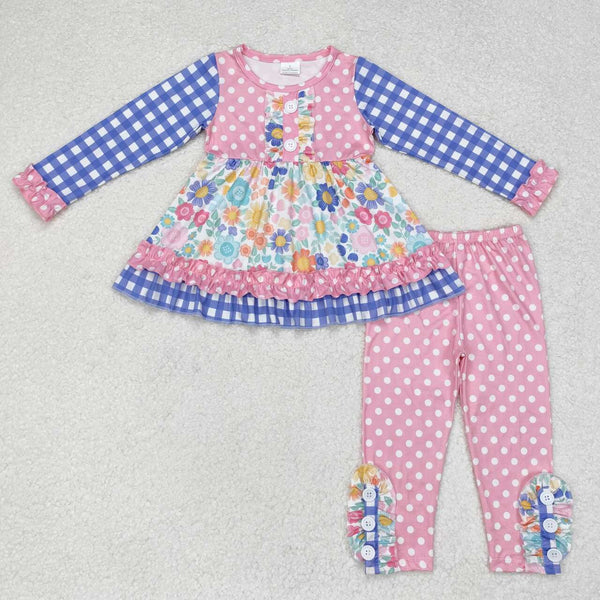 GLP1196 RTS  toddler girl clothes floral girl winter outfit