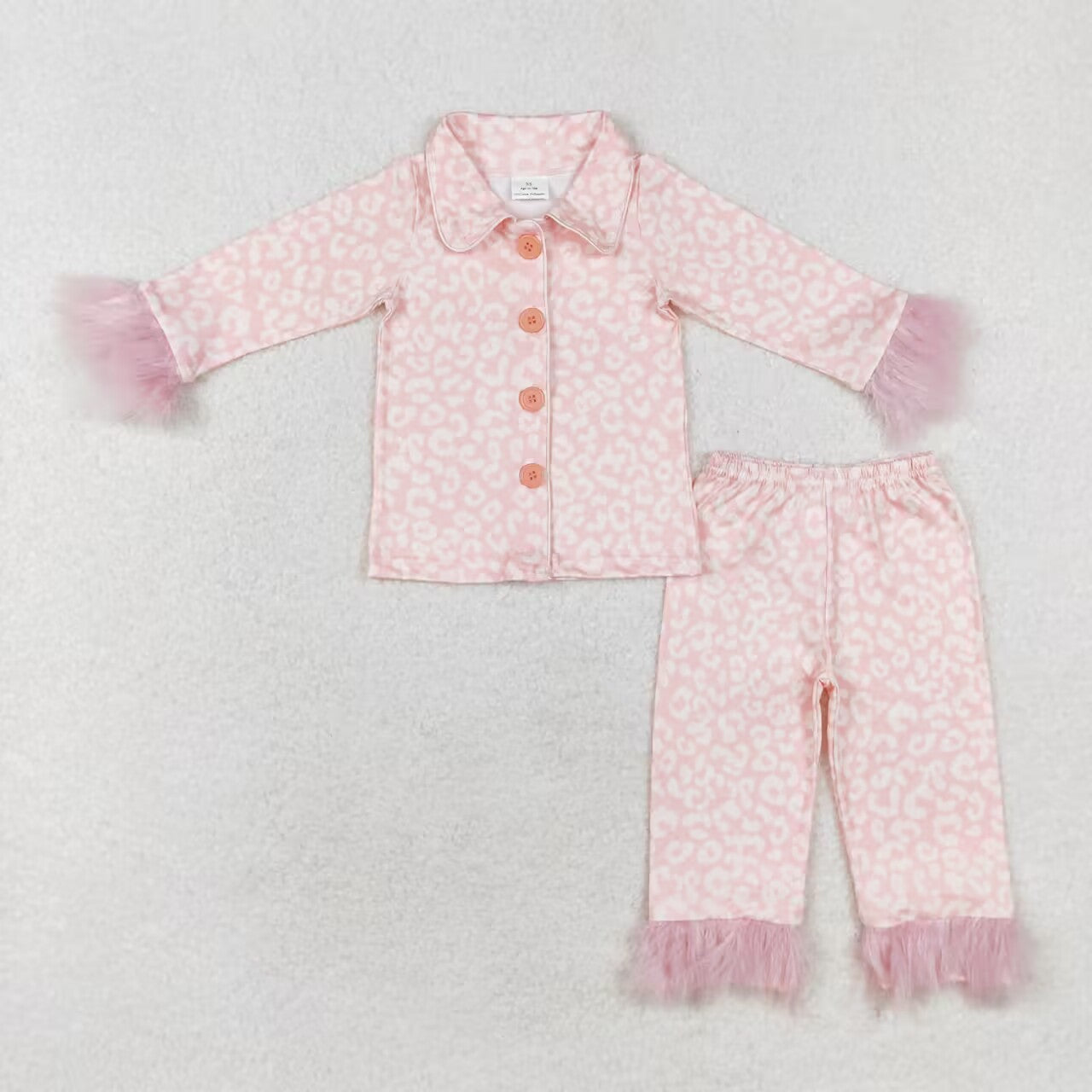 GLP1258 RTS  toddler girl clothes  pink girl winter pajamas outfit