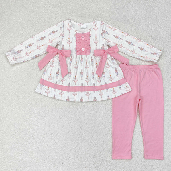 GLP1283 RTS  toddler girl clothes bow pink girl winter outfit