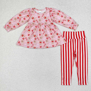 GLP1366 RTS  toddler girl clothes ginger cookies girl christmas winter set