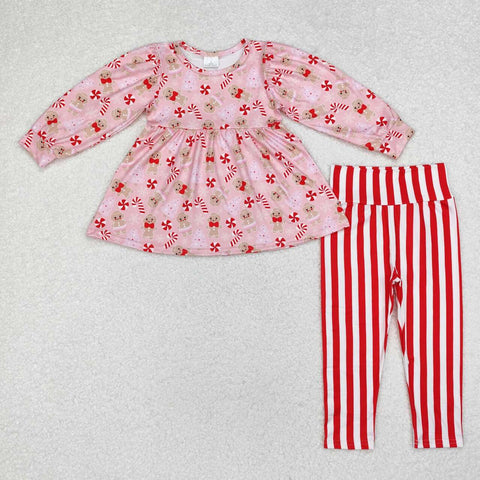 GLP1366 RTS  toddler girl clothes ginger cookies girl christmas winter set