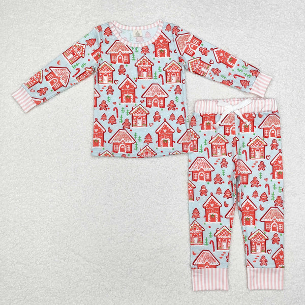 GLP1582 RTS toddler girl clothes gingerbread man girl christmas winter set-bamboo