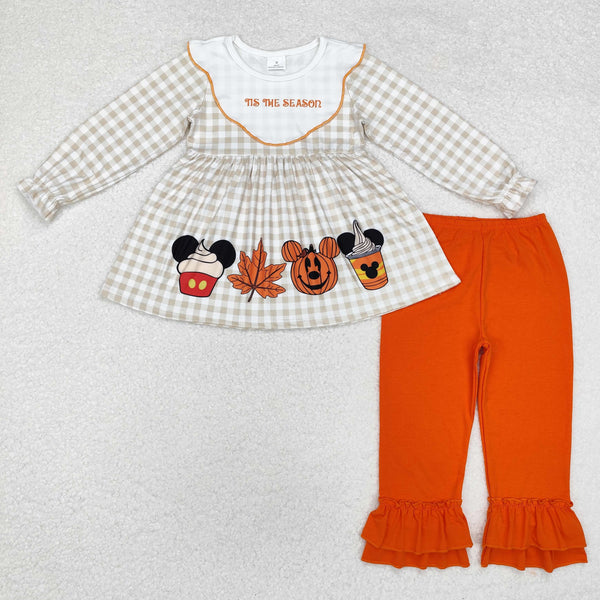 RTS Matching clothing halloween pumpkin gingham matching fall clothing-2026.9.28