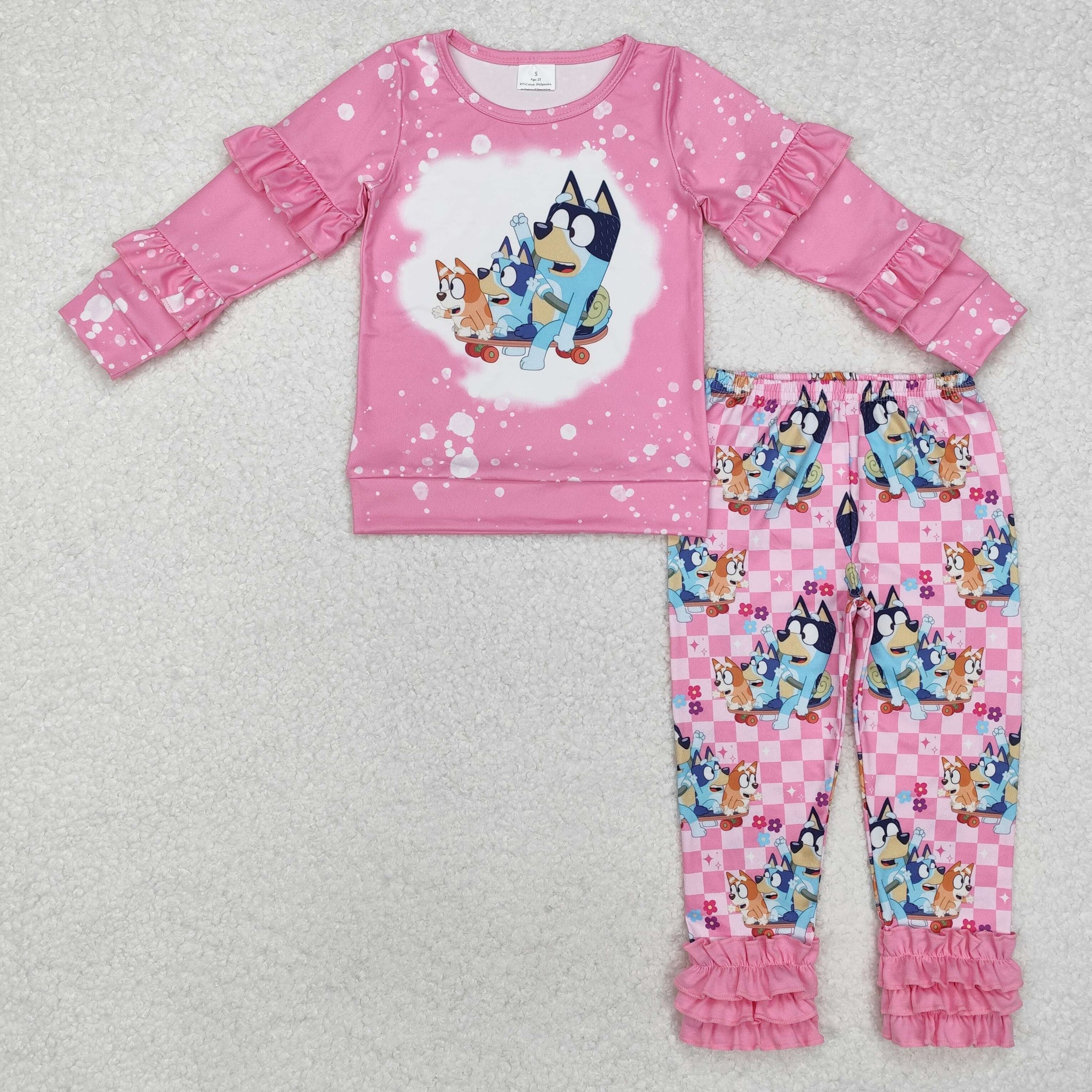 GLP2088 RTS toddler girl clothes cartoon dog girl winter set