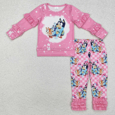 GLP2088 RTS toddler girl clothes cartoon dog girl winter set