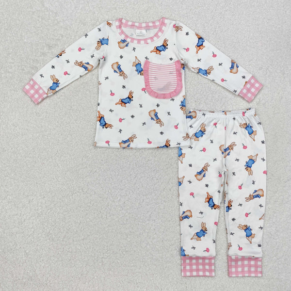 GLP2226 RTS kids clothing easter matching clothes rabbit pajamas set