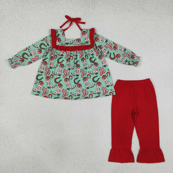 RTS GLP2355 toddler girl clothes shows western clothes girl christmas outfit clothing set