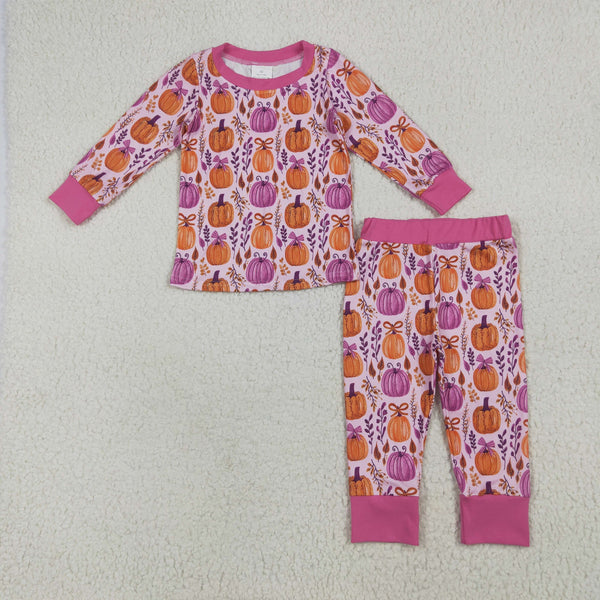 RTS kids matching clothing pumpkin print clothing girl winter clothing-2025.6.21
