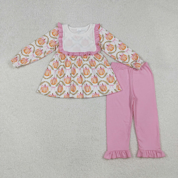 GLP2427 RTS girl clothes pumpkin girl halloween winter set