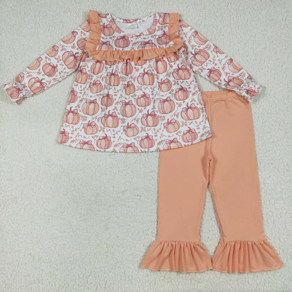 RTS kids matching clothing pumpkin  print clothing girl winter clothing-2025.8.2