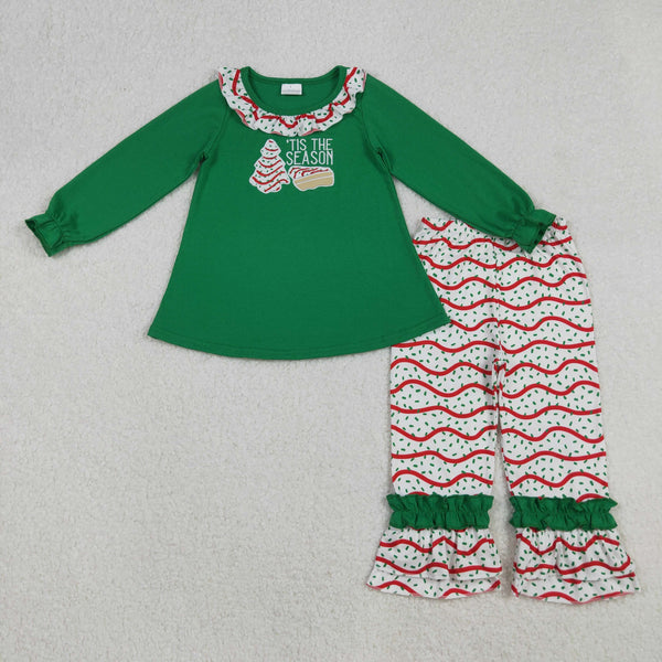 GLP2518 RTS girl clothes tis the season girl christmas winter pants set