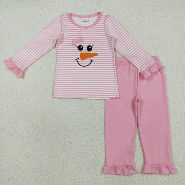 RTS kids clothes embroidered snowman kids summer matching clothes winter shorts set-2025.7.23