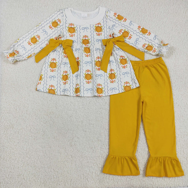 GLP2554 RTS toddler girl clothes pumpkin girl winter outfit