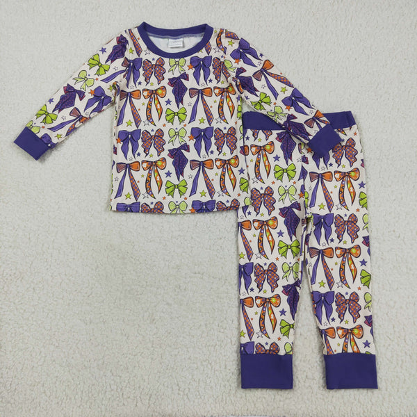 RTS kids matching clothing bows print clothing girl winter clothing-2025.8.14