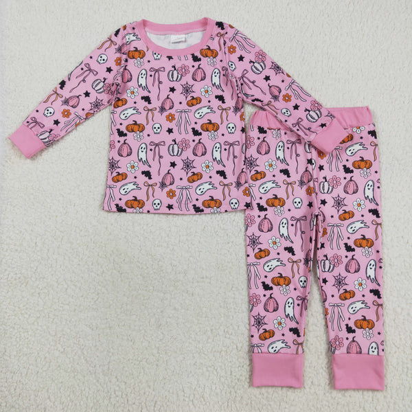 RTS kids matching clothing ghost print clothing girl halloween winter clothing-2025.8.23