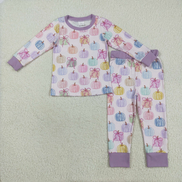 RTS kids matching clothing pumpkin print clothing girl winter clothing-2025.8.16