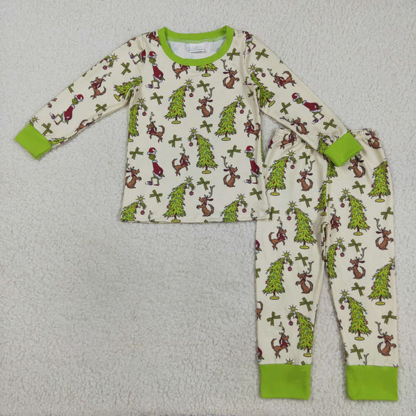 GLP2627 RTS girl clothes cartoon girl christmas pajamas winter set