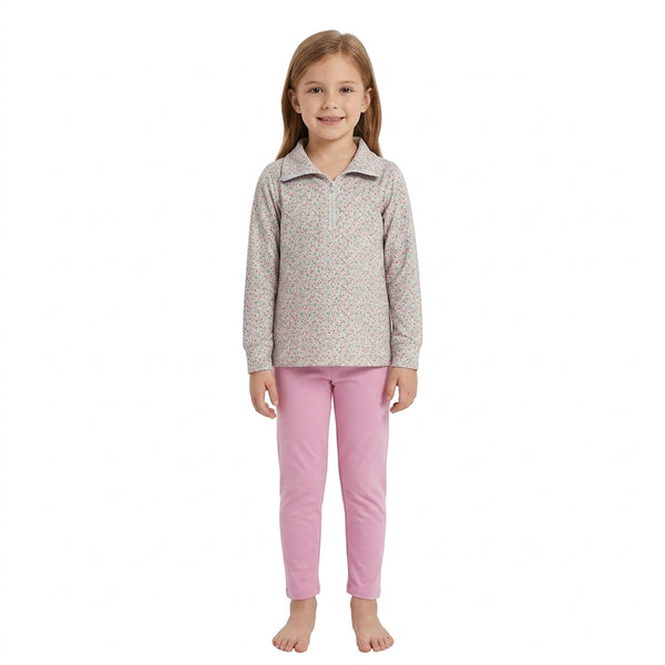 RTS GLP2666 baby girl clothes solid print long sleeve top pant outfit