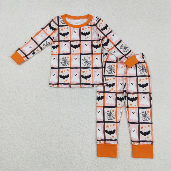 RTS kids matching clothing ghost bat print clothing girl halloween winter clothing-2025.9.5