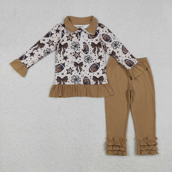 RTS kids clothes football baby girl matching clothes winter set-2025.9.29