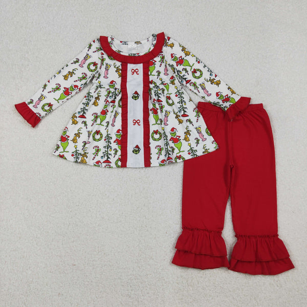 RTS kids matching clothing embroidered cartoon print clothing baby christmas winter clothing-2025.10.17