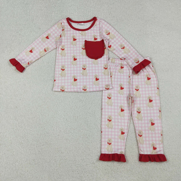 RTS toddler clothes matching pubby heart print clothing  mama kids valentine clothes-2025.10.21