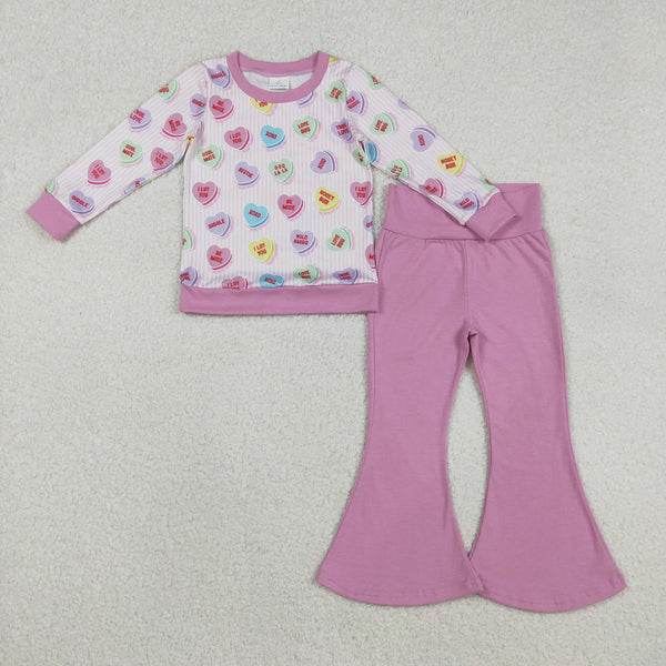 GLP2938 RTS toddler girl clothes love girl valentine winter set