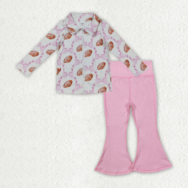 GLP2969 RTS girl clothes football girl yoga winter set pants set
