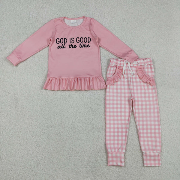 GLP3038 RTS toddler girl clothes god is good girl winter set