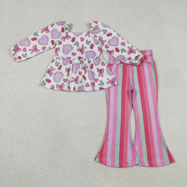 GLP3119 RTS  toddler girl clothes bows girl Valentine set