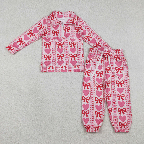 RTS GLP3236 toddler girl clothes heart print girl Valentine set