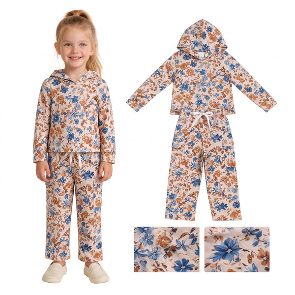 GLP3323 RTS kids girl clothes leaves girl fall winter clothes hoodies outfit