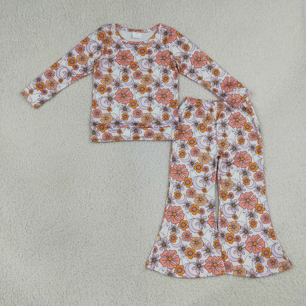 RTS GLP3404 girl clothes pumpkin toddler girl halloween fall outfit winter clothing set