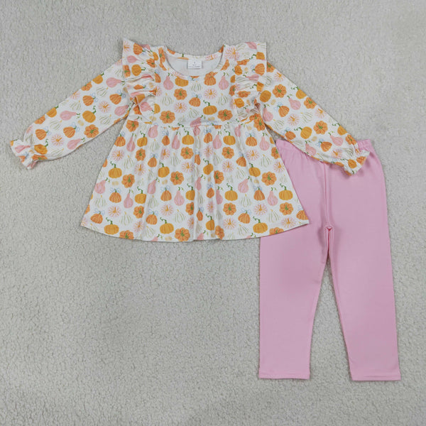 RTS  Matching clothing kids pumpkin print baby girl fall clothing-2026.7.30