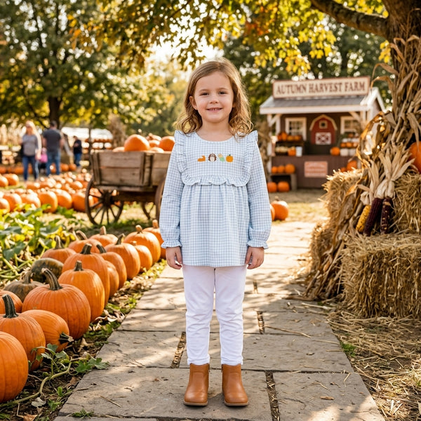 RTS GLP3409 girl clothes  toddler girl halloween fall outfit winter clothing set embroidery