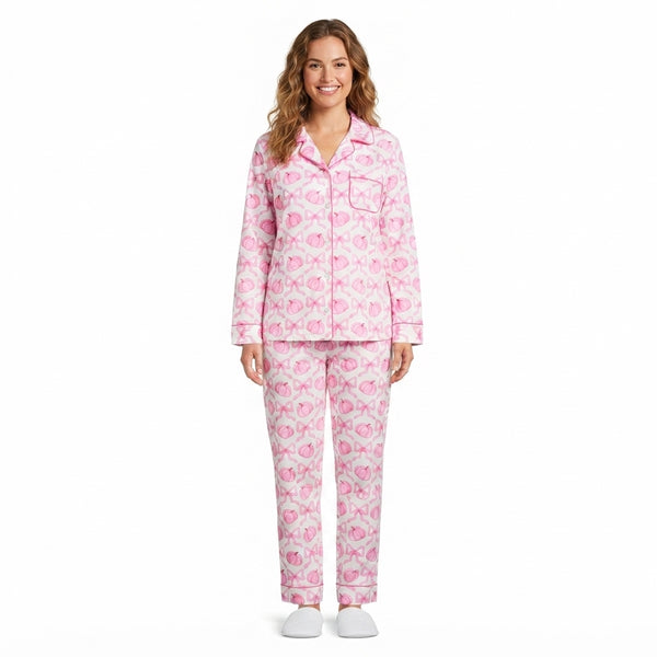 RTS GLP3423 women clothes halloween pumpkin print long sleeve loungewear outfit pajamas set