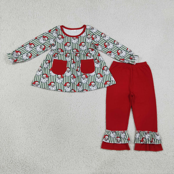 RTS GLP3454 baby girl clothes christmas character print long sleeve pant outfit