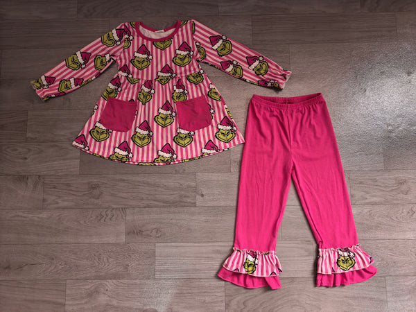 NO moq GLP3458 pre-order baby girl clothes cartoon print toddler girl christmas outfit-real pic 2026.8.13