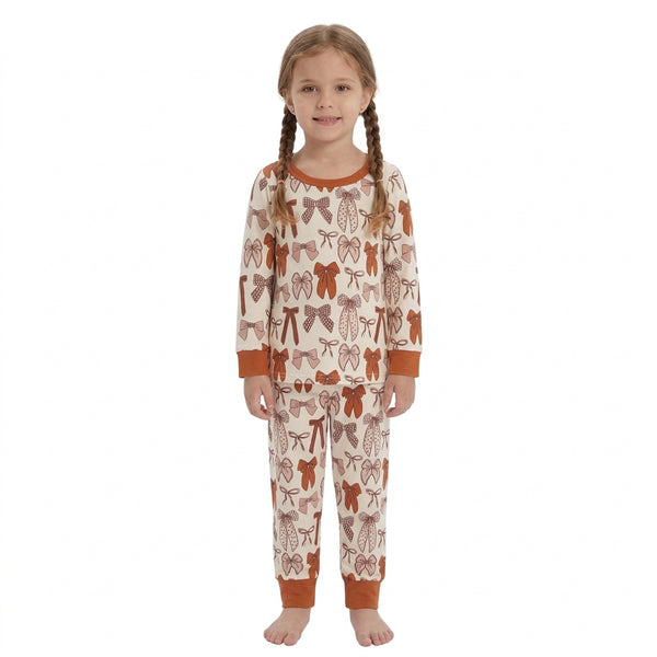RTS GLP3531 baby girl clothes halloween bows girl halloween pajamas set winter outfit
