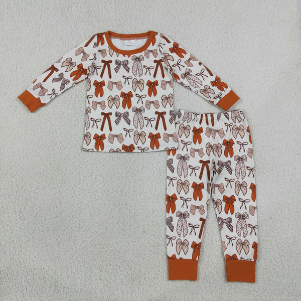 RTS GLP3531 baby girl clothes halloween bows girl halloween pajamas set winter outfit