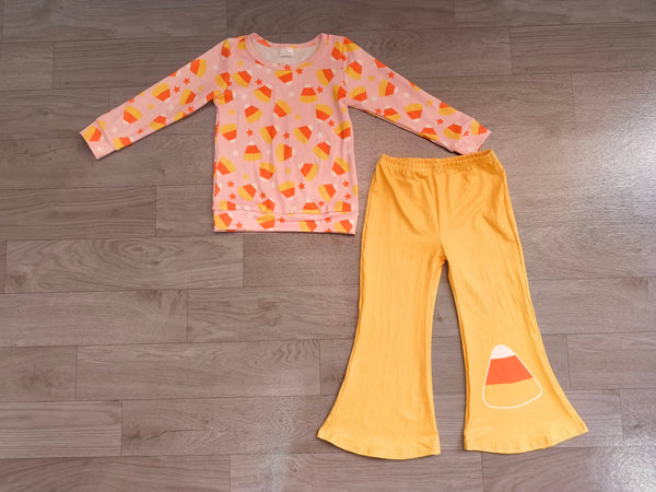 no MOQ GLP3535 pre-order baby girl clothes candy print toddler girl Halloween outfit-Real pic 2026.8.10