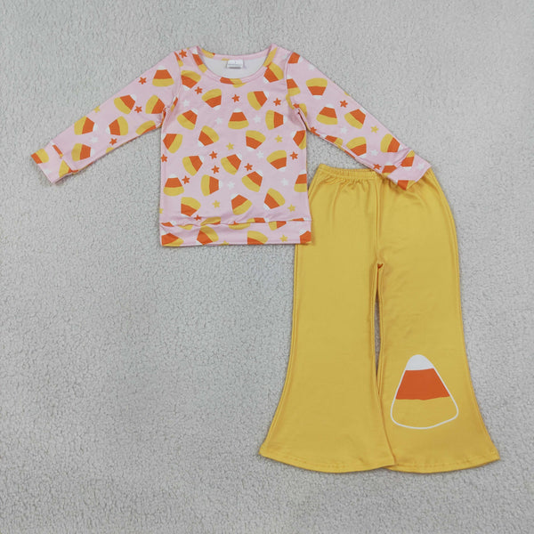 GLP3535 RTS baby girl clothes candy print toddler girl Halloween outfit