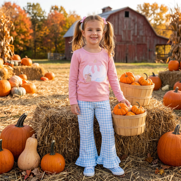 RTS GLP3598 baby girl clothes halloween  print long sleeve pant outfit