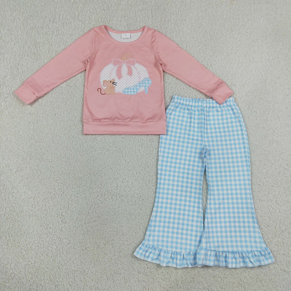 RTS GLP3598 baby girl clothes halloween  print long sleeve pant outfit