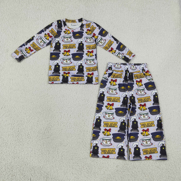 RTS GLP3641 baby girl clothes cartoon mixed print long sleeve top pant outfit