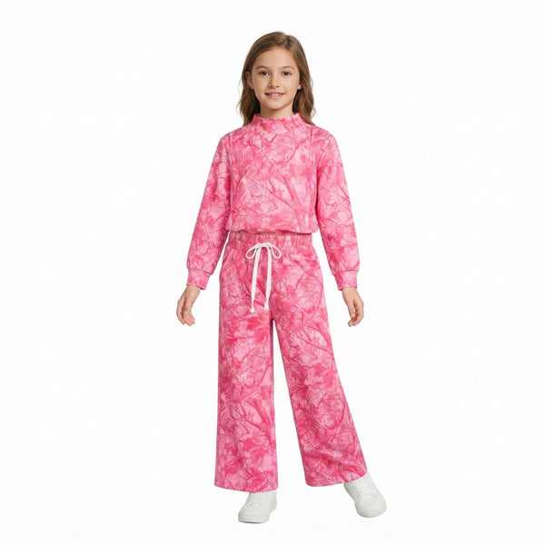 RTS GLP3650 toddler girl clothes pink abstract print long sleeve pant outfit