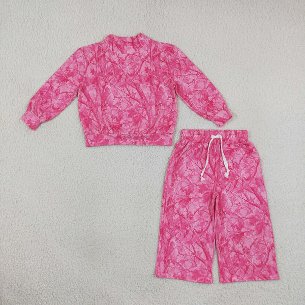 RTS GLP3650 toddler girl clothes pink abstract print long sleeve pant outfit